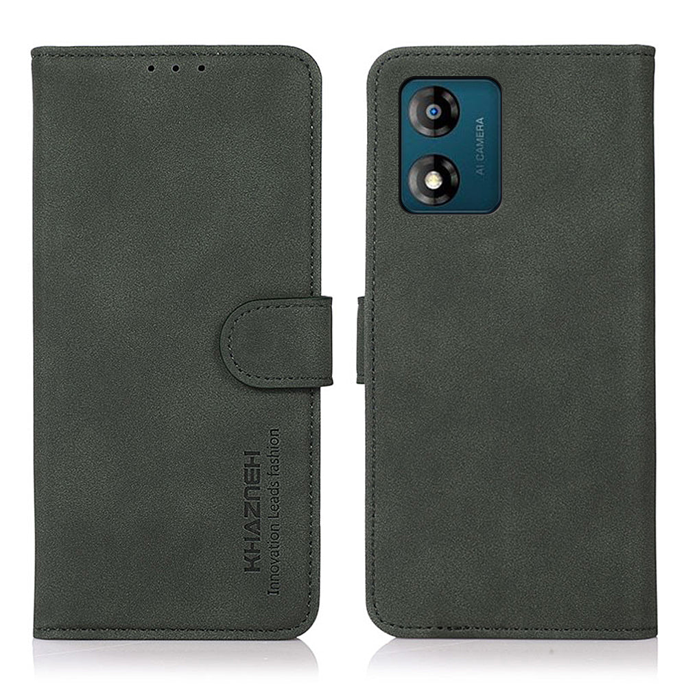 KHAZNEH Anti-drop Leather Phone Case for Motorola Moto E13 4G Textured Stand Wallet Protective Phone Cover KHAZNEH Anti-drop Leather Phone Case for Motorola Moto E13 4G Textured Stand Wallet Protective Phone Cover